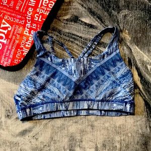 Blue Lululemon Energy Bra Size 12
